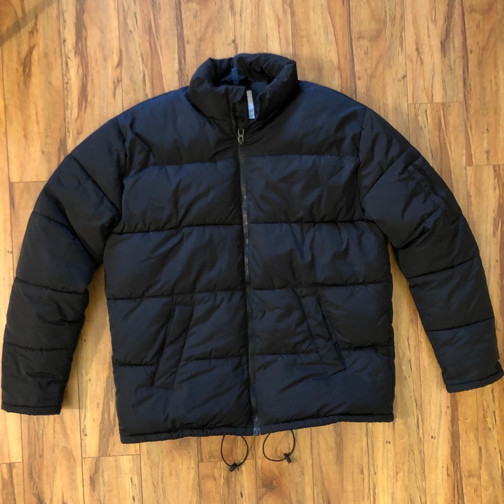 H&M Divided Puffer Jacket Coat - Black - Large